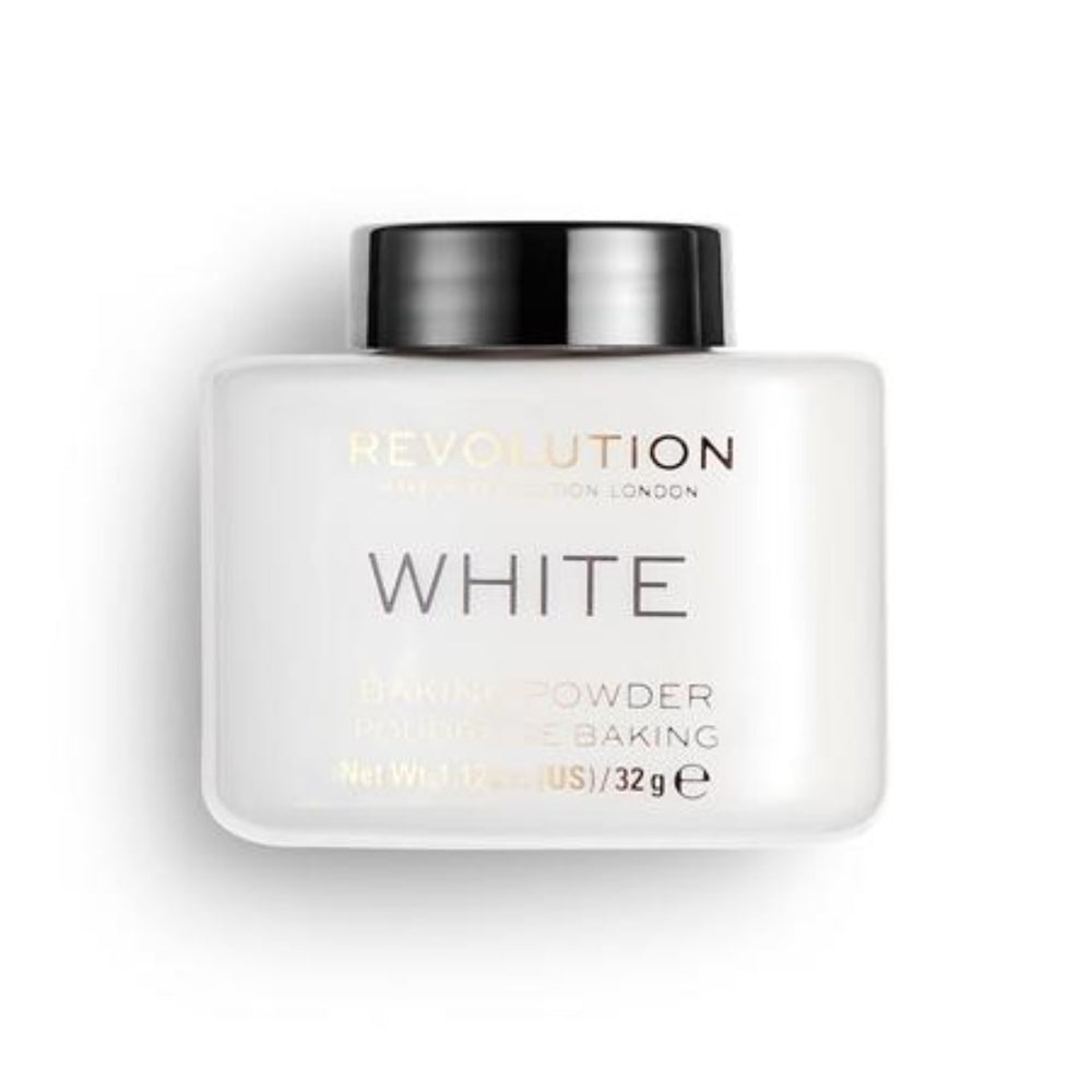 Makeup Revolution Loose Baking Powder White 4pc Set + 1 Full Size Product Worth 25% Value Free