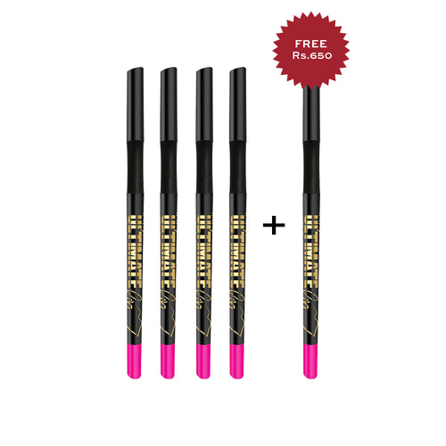 L.A. Girl Ultimate Intense Stay Auto Lipliner -Eternal Pink 4Pc Set + 1 Full Size Product Worth 25% Value Free