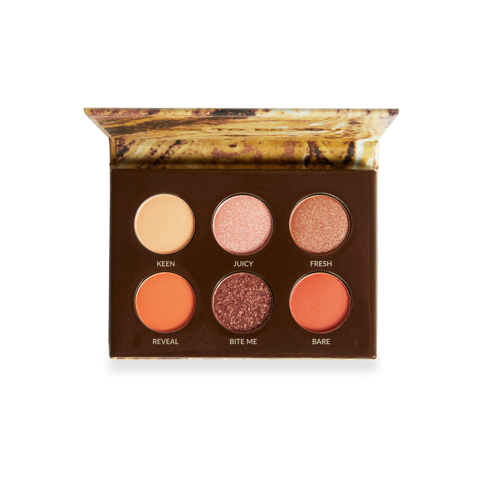 Bh Cosmetics Unleashed - 6 Color Shadow Palette (Peach Emoji) 4pc Set + 1 Full Size Product Worth 25% Value Free