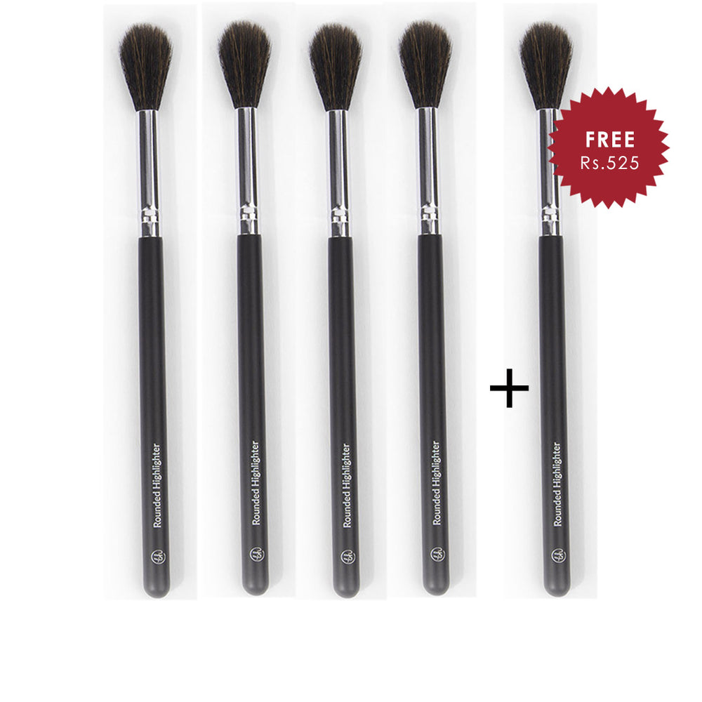bh Rounded Highlighter Brush 4pc Set + 1 Full Size Product Worth 25% Value Free