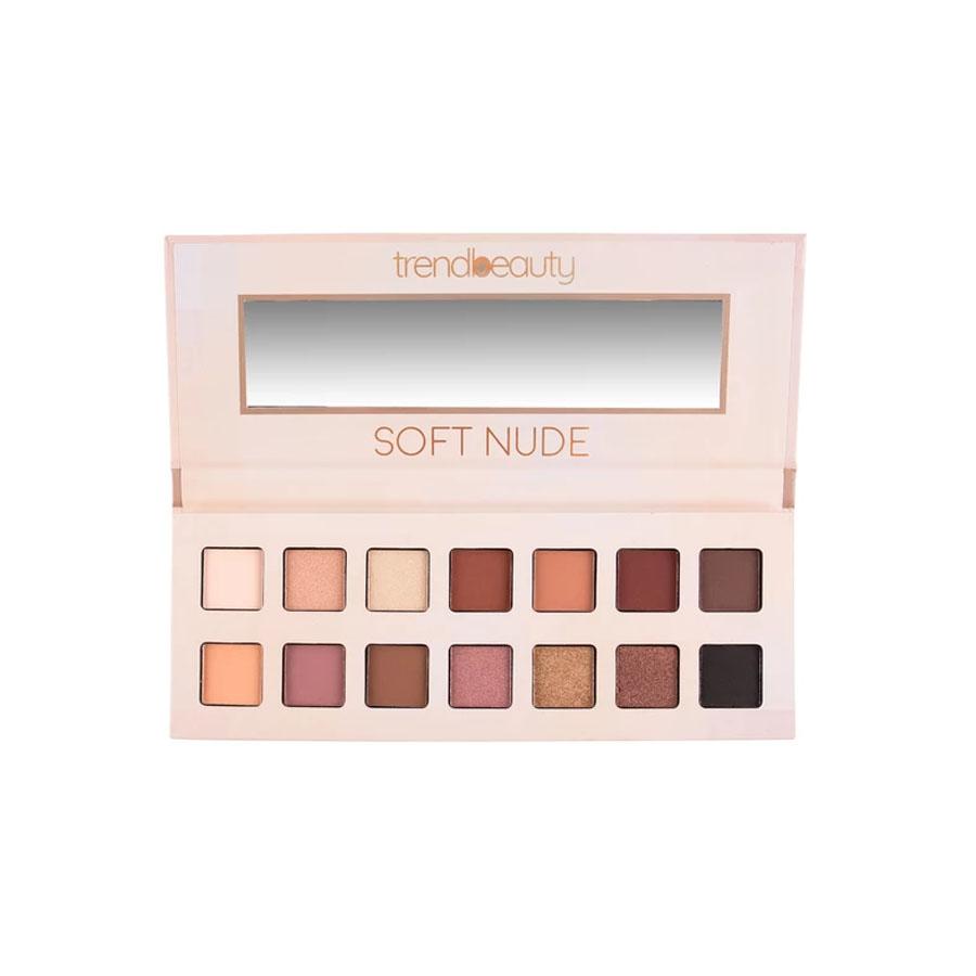    TREND BEAUTY EYESHADOW 14 COLOR PALETTE SOFT NUDE 4pc Set + 1 Full Size Product Worth 25% Value Free