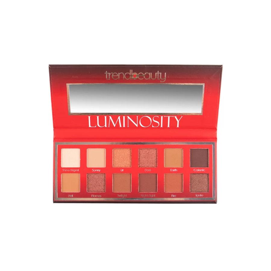    TREND BEAUTY EYESHADOW 12 COLOR PALETTE LUMINOSITY 4pc Set + 1 Full Size Product Worth 25% Value Free