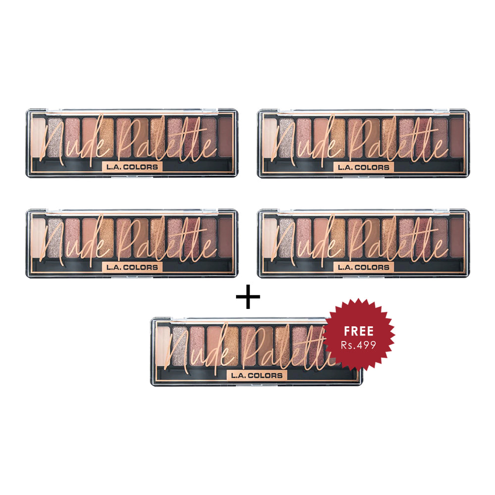 L.A. Colors 12 Color Enchanting Eyeshadow Palette Stocking Suffer - Nude
