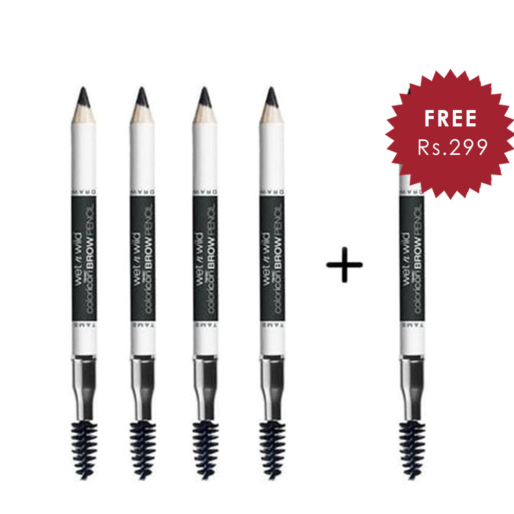 Wet N Wild Color Icon Brow Pencil - Black Ops 4pc Set + 1 Full Size Product Worth 25% Value Free