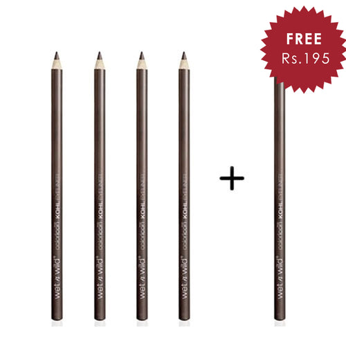 Wet N Wild Color Icon Kohl Liner Pencil - Simma Brown Now 4pc Set + 1 Full Size Product Worth 25% Value Free