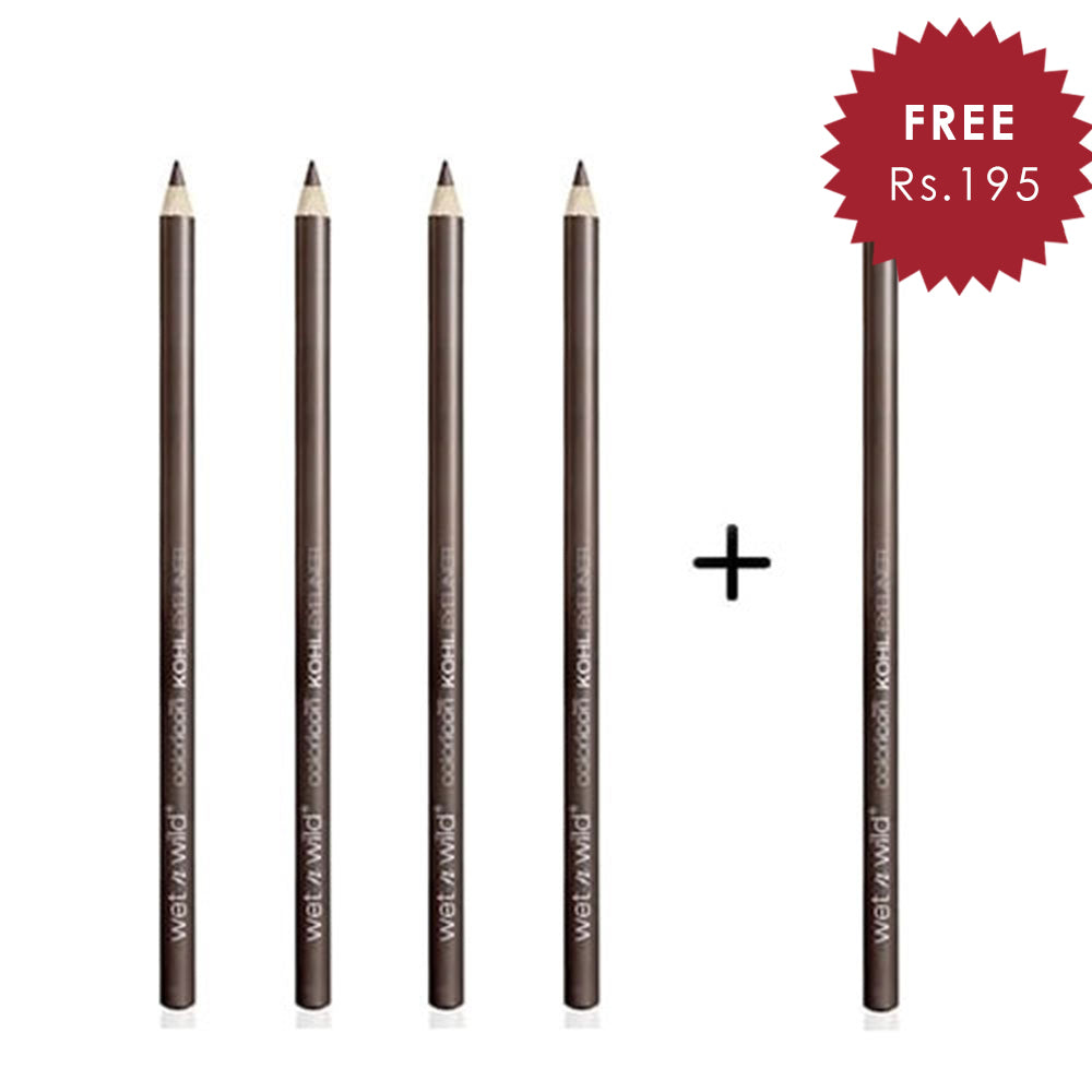 Wet N Wild Color Icon Kohl Liner Pencil - Pretty In Mink 4pc Set + 1 Full Size Product Worth 25% Value Free