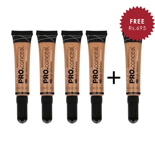 L.A. Girl Pro Conceal HD- Almond 4pc Set + 1 Full Size Product Worth 25% Value Free