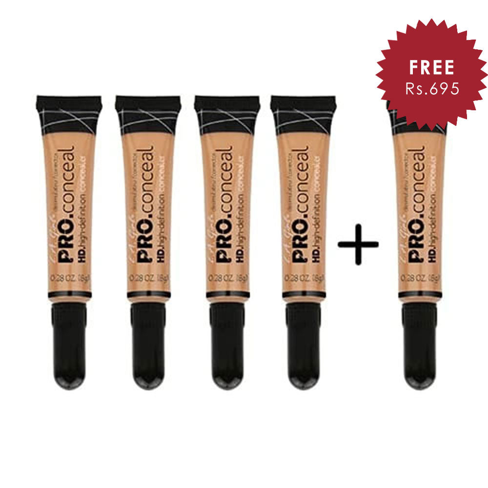 L.A. Girl Pro Conceal HD- Warm Honey 4pc Set + 1 Full Size Product Worth 25% Value Free