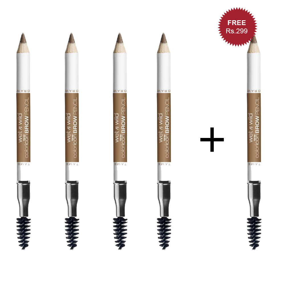 Wet N Wild Color Icon Brow Pencil- Blonde Moments 4pc Set + 1 Full Size Product Worth 25% Value Free