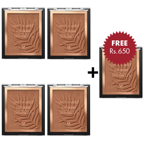 Wet N Wild Color Icon Bronzer - What Shady Beaches 4pc Set + 1 Full Size Product Worth 25% Value Free