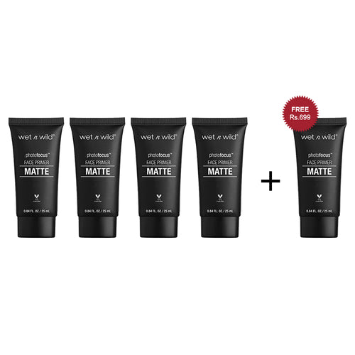 Wet N Wild Photo Focus Matte Face Primer Partners In Prime 4pc Set + 1 Full Size Product Worth 25% Value Free