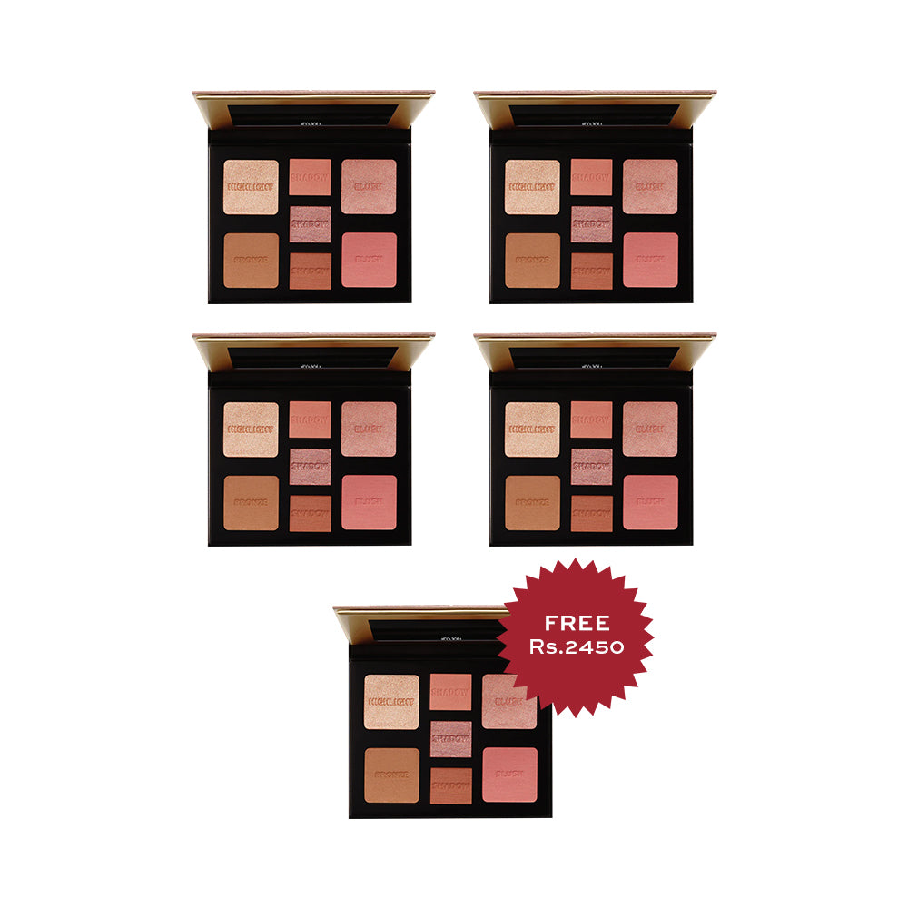 Milani All-Inclusive Eye, Cheek & Face Palette - Light to Medium 4pc Set +  1 Full Size Product Worth 25% Value Free