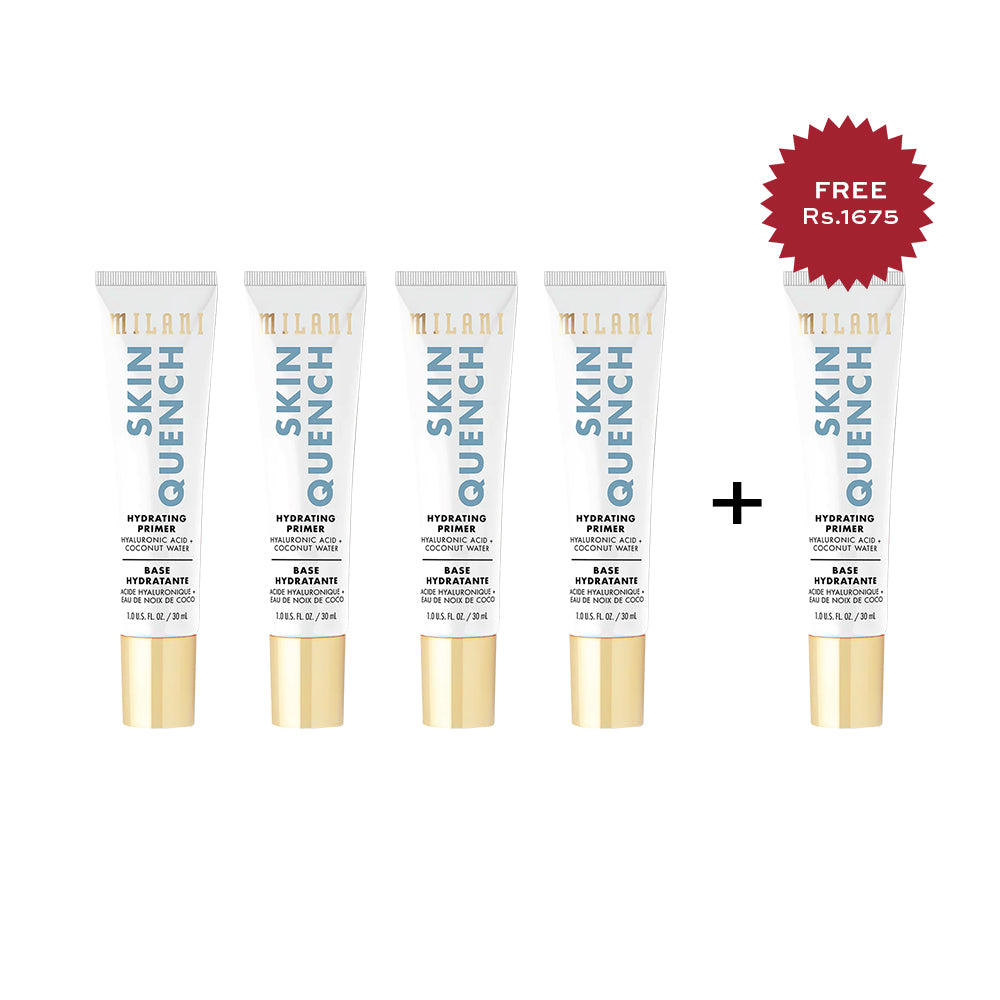 Milani Skin Quench Hydrating Primer 4pc Set + 1 Full Size Product Worth 25% Value Free