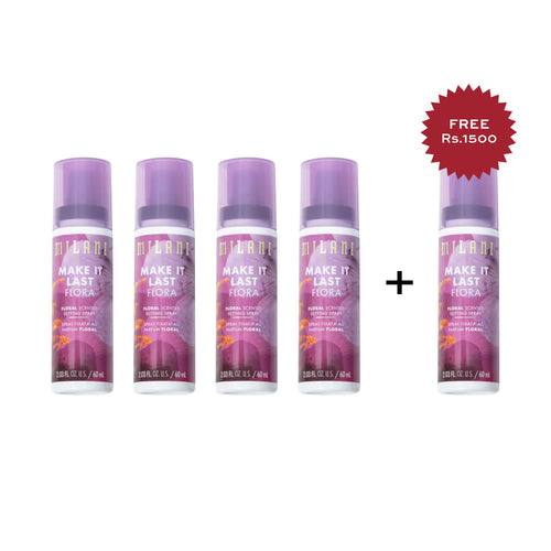 Milani Flora Scented Setting Spray 4pc Set + 1 Full Size Product Worth 25% Value Free