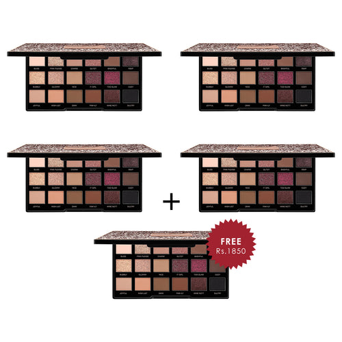 L.A Girl - 18 Shadows Holi Slay Eyeshadow Palette  4pc Set + 1 Full Size Product Worth 25% Value Free