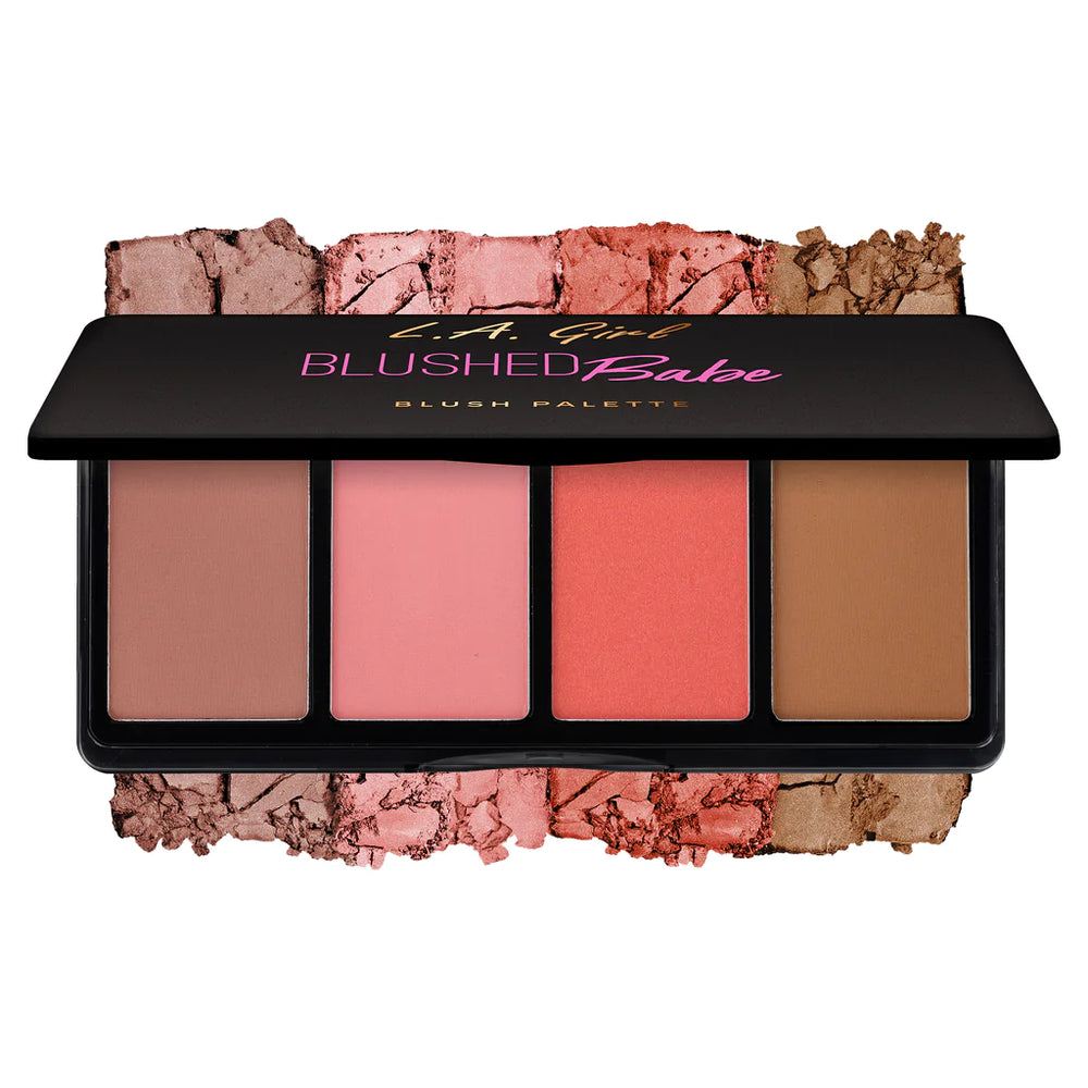 L.A. Girl Fanatic Blush Palette-Blushed Babe 4Pc Set + 1 Full Size Product Worth 25% Value Free