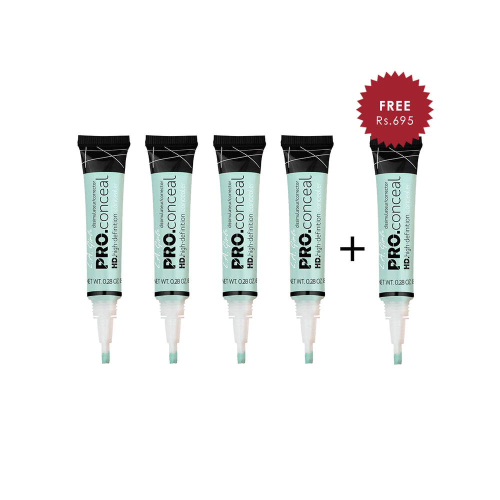 L.A. Girl Pro Conceal - Mint Corrector 4pc Set + 1 Full Size Product Worth 25% Value Free