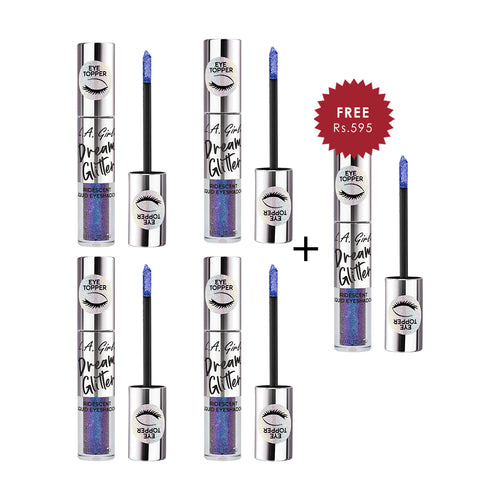 L.A Girl Dream Glitter Liquid Eyeshadow -Meteor Shower 4pc Set + 1 Full Size Product Worth 25% Value Free
