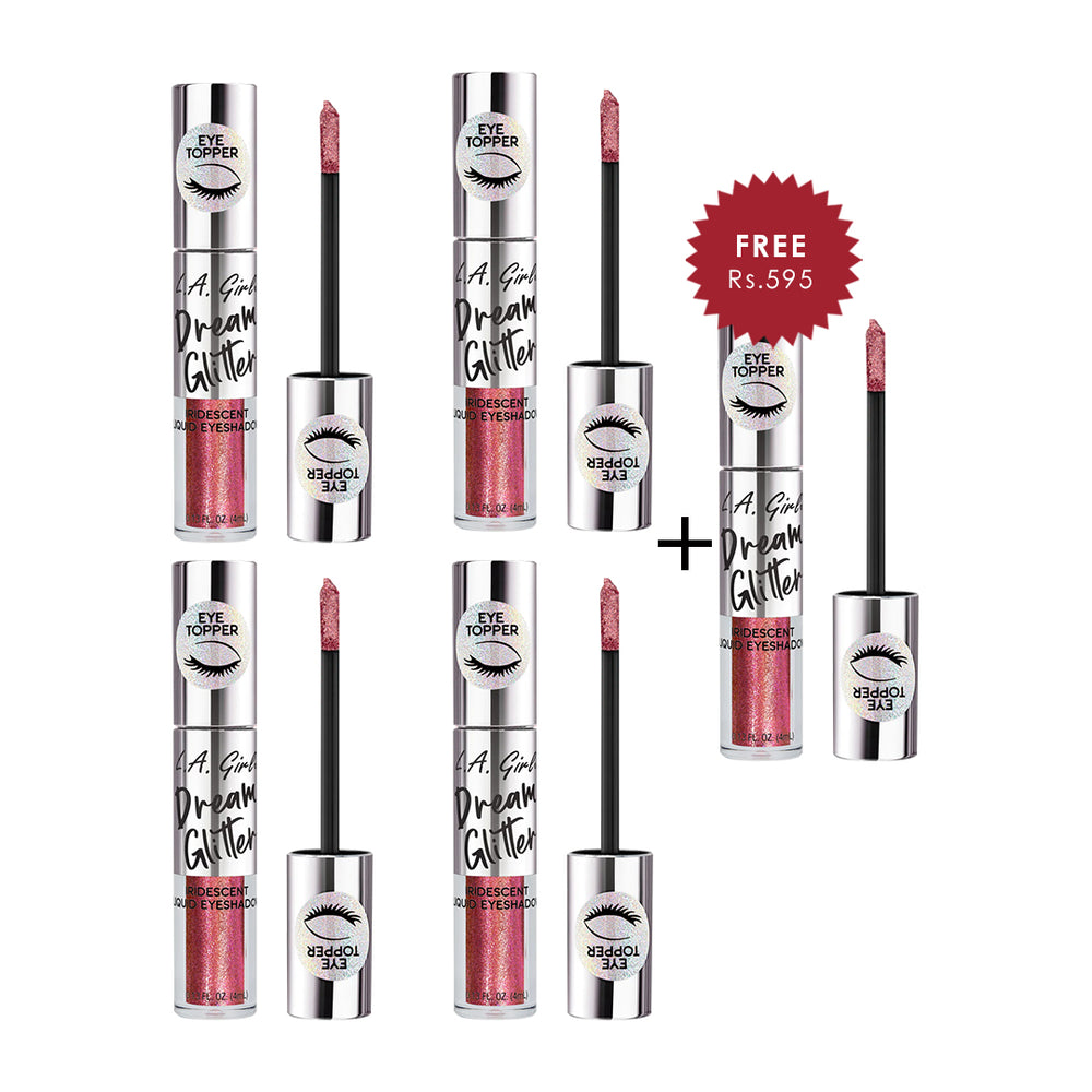 L.A Girl Dream Glitter Liquid Eyeshadow -Firecracker 4pc Set + 1 Full Size Product Worth 25% Value Free