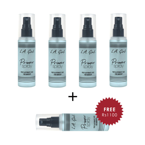 L.A. Girl Primer Spray 4pc Set + 1 Full Size Product Worth 25% Value Free