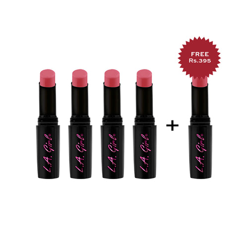 L.A. Girl  Creme Lip Color-Devoted 4Pc Set + 1 Full Size Product Worth 25% Value Free