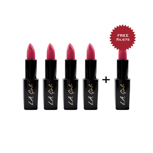 L.A. Girl  Lip Attraction Lipstick-Love Potion 4Pc Set + 1 Full Size Product Worth 25% Value Free