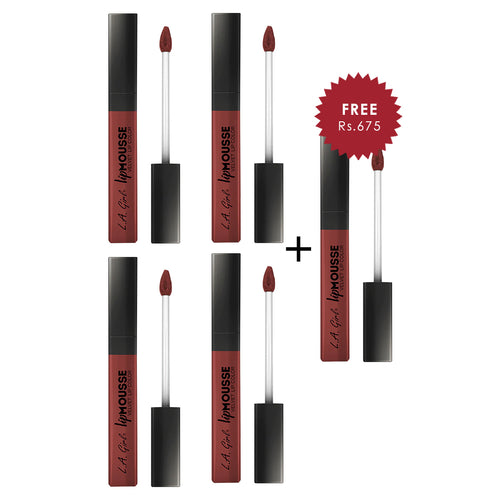 L.A Girl Lip Mousse-Bae-cation 4pc Set + 1 Full Size Product Worth 25% Value Free