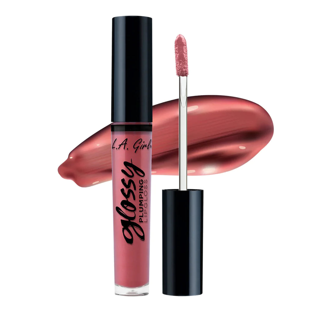 L.A. Girl  Glossy Plumping Lipgloss-Pink Up 4Pc Set + 1 Full Size Product Worth 25% Value Free