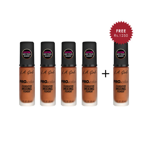 L.A Girl Pro Colour Foundation Mixing Pigment -Orange 4pc Set + 1 Full Size Product Worth 25% Value Free