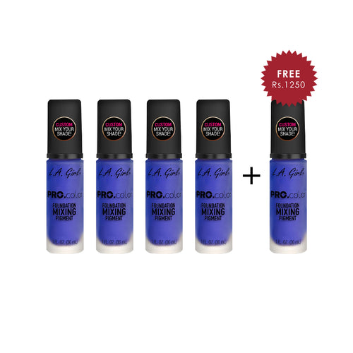 L.A Girl Pro Colour Foundation Mixing Pigment -Blue 4pc Set + 1 Full Size Product Worth 25% Value Free