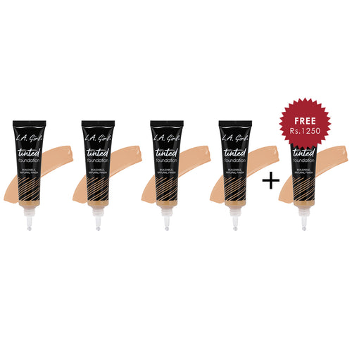 L.A. Girl - Tinted Foundation- Tawny  4pc Set + 1 Full Size Product Worth 25% Value Free