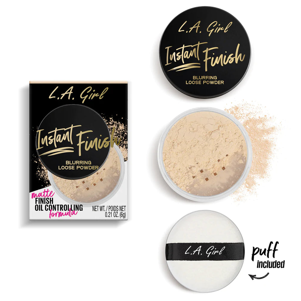 L.A. Girl Instant Finish Blurring Loose Powder Light 4pc Set + 1 Full Size Product Worth 25% Value Free