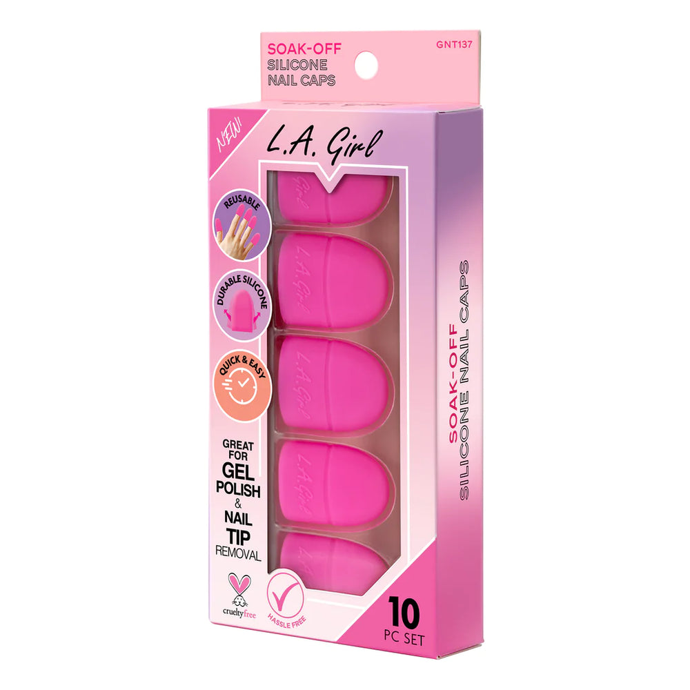 L.A.Girl Soak-Off Silicone Nail Cap -10Pc 4pc Set + 1 Full Size Product Worth 25% Value Free