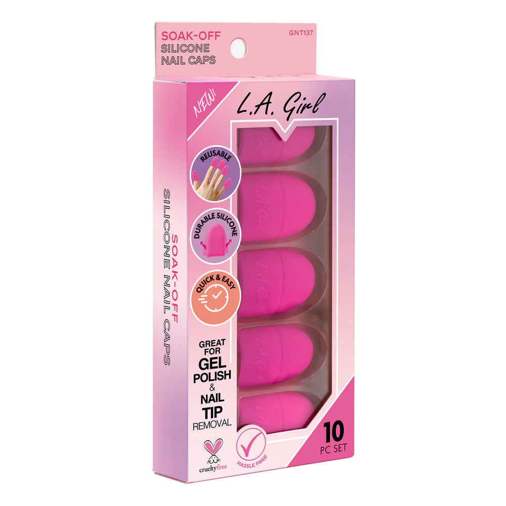 L.A.Girl Soak-Off Silicone Nail Cap -10Pc 4pc Set + 1 Full Size Product Worth 25% Value Free