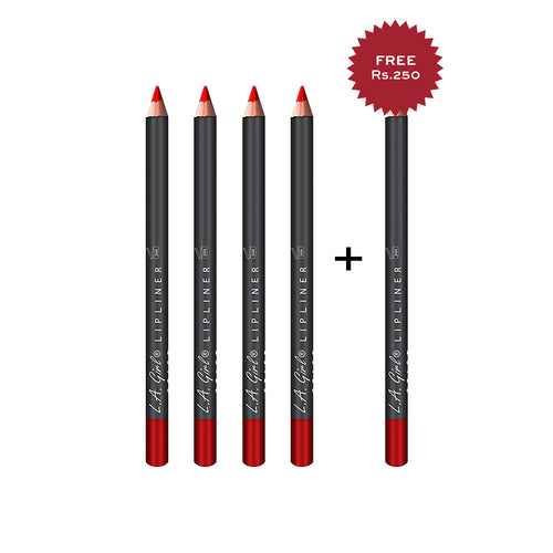 L.A. Girl  Lipliner Pencil-Cherry 4Pc Set + 1 Full Size Product Worth 25% Value Free