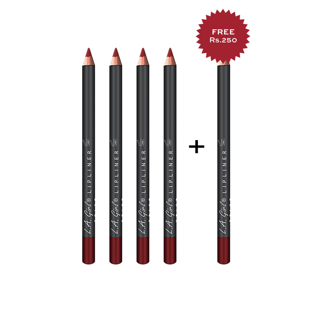 L.A. Girl  Lipliner Pencil-Cabaret 4Pc Set + 1 Full Size Product Worth 25% Value Free