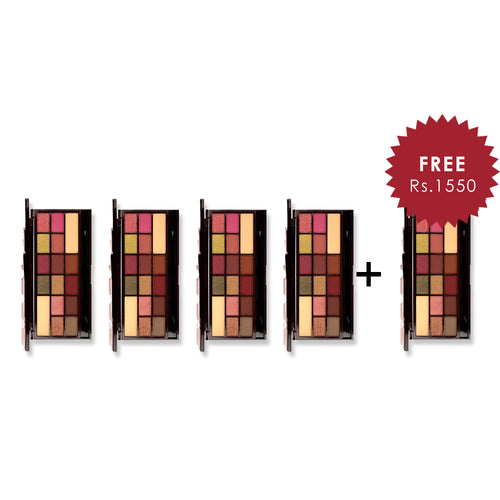 Makeup Revolution I Heart Makeup Chocolate Rose Gold 4Pcs Set + 1 Full Size Product Worth 25% Value Free