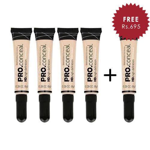 L.A. Girl Pro Conceal HD- Porcelain 4pc Set + 1 Full Size Product Worth 25% Value Free