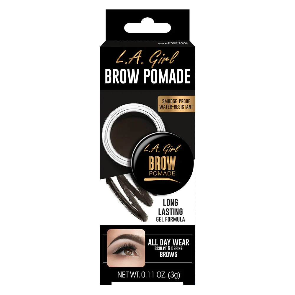 L.A. Girl Brow Pomade Pot-Soft Black 4Pc Set + 1 Full Size Product Worth 25% Value Free