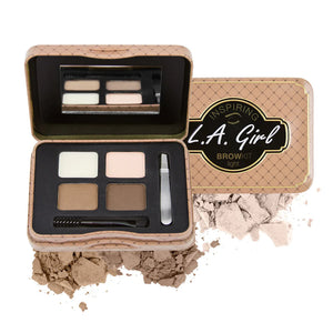 L.A. Girl Inspiring Brow Kit Dark and Defined 4pc Set + 1 Full Size Product Worth 25% Value Free
