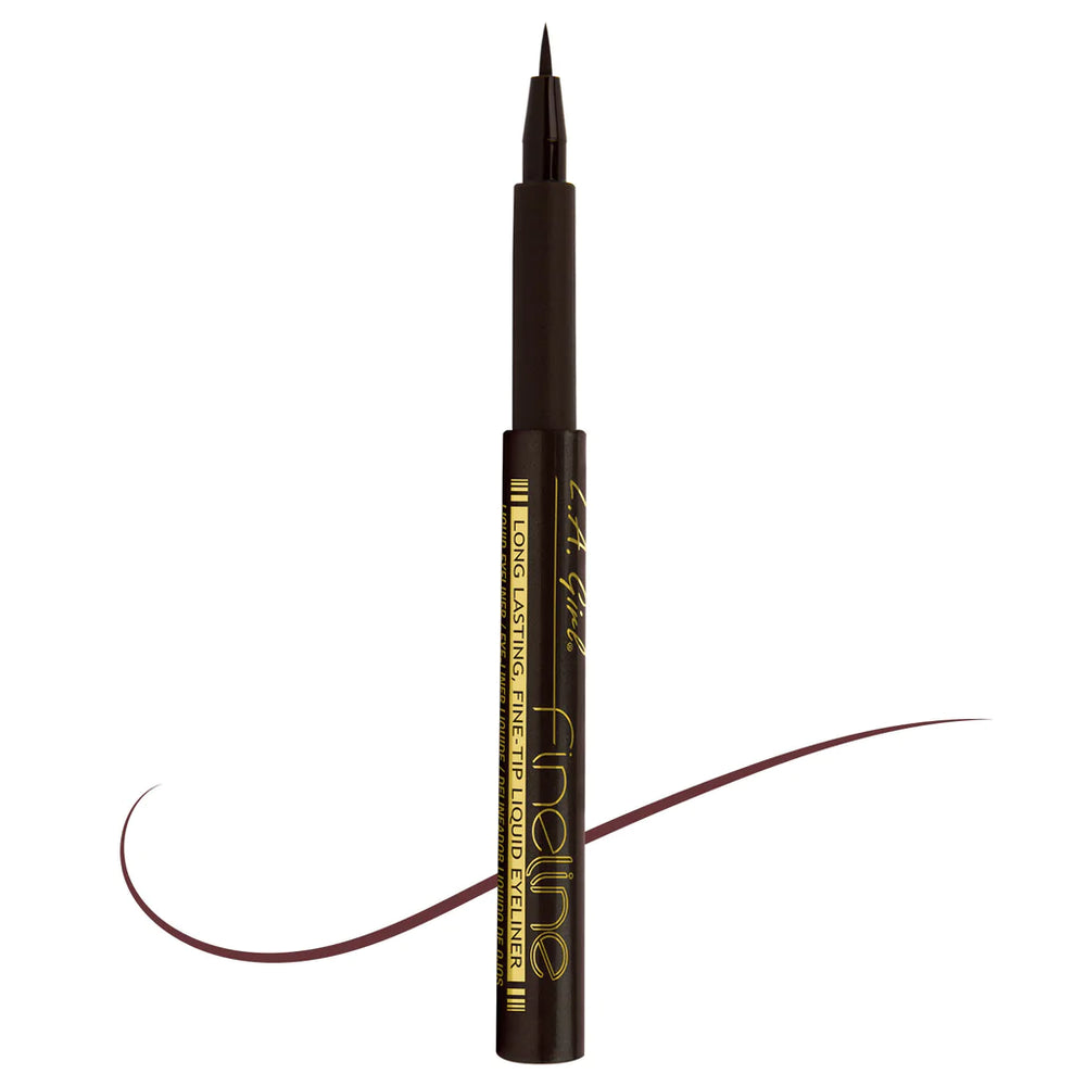 L.A. Girl Fineline Liquid Eyeliner-Dark Brown 4Pc Set + 1 Full Size Product Worth 25% Value Free