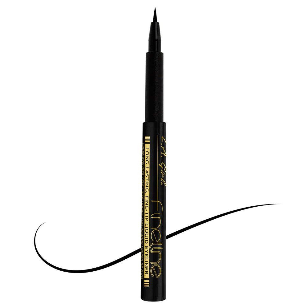 L.A. Girl Fineline Liquid Eyeliner-Black 4Pc Set + 1 Full Size Product Worth 25% Value Free