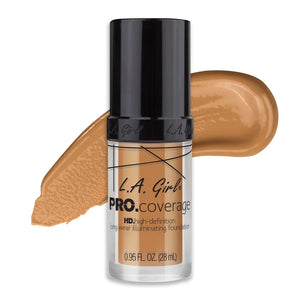 L.A. Girl Pro Coverage Illuminating HD Foundation- Nude Beige 4pc Set + 1 Full Size Product Worth 25% Value Free