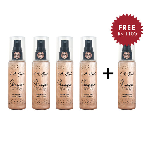 LA Girl Shimmer Spray - Rose Gold 4pc Set + 1 Full Size Product Worth 25% Value Free