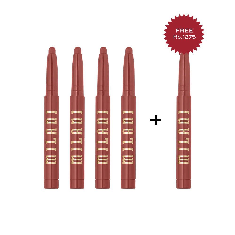 Milani Ludicrous Matte Lip Crayon 130 Crazy For You 4pc Set + 1 Full Size Product Worth 25% Value Free