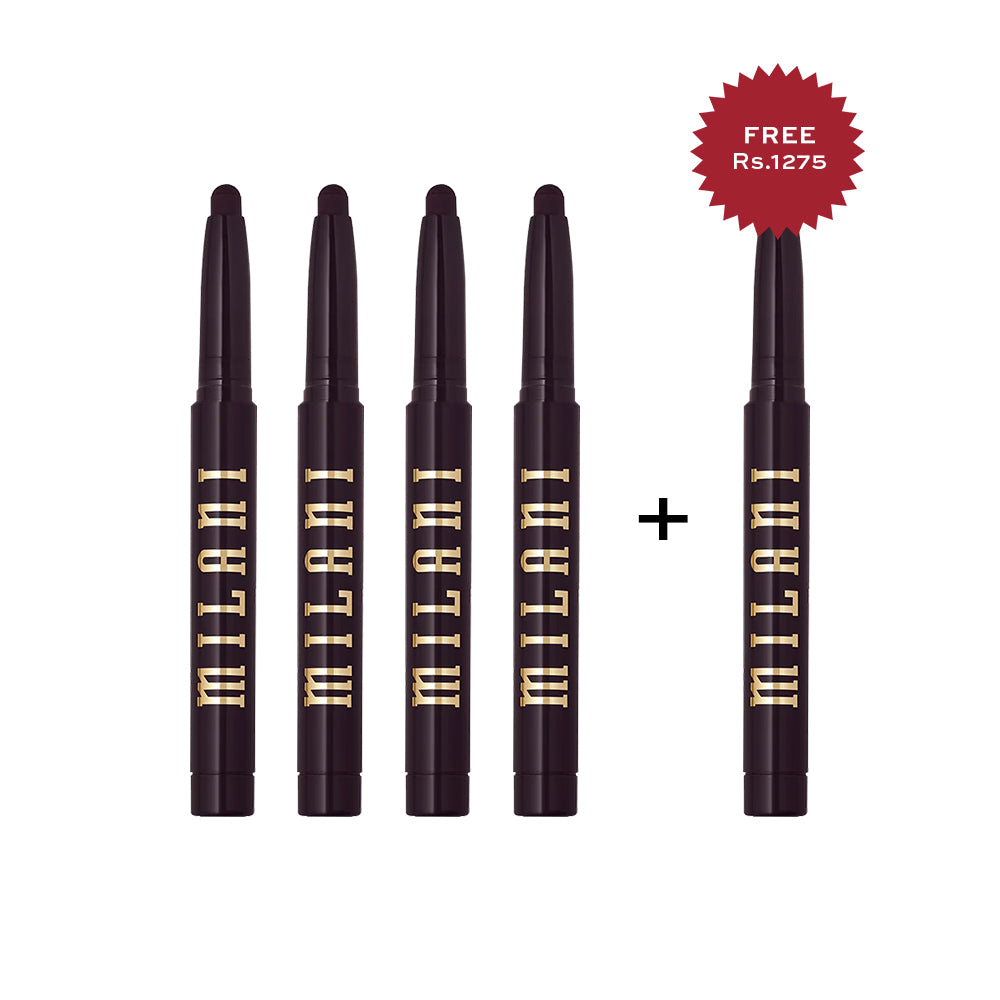 Milani Ludicrous Matte Lip Crayon 210 Off The Wall 4pc Set + 1 Full Size Product Worth 25% Value Free