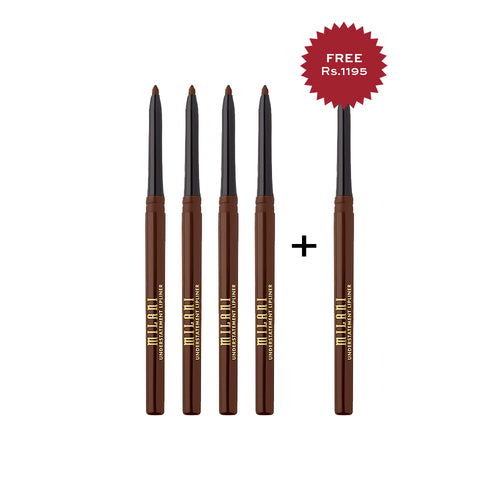 Milani Understatement Lipliner 180 Rich Cocoa 4pc Set + 1 Full Size Product Worth 25% Value Free