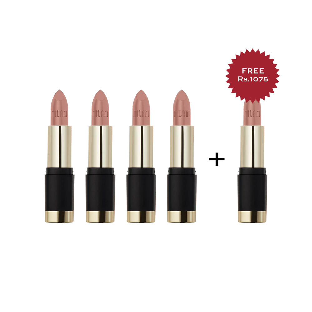 Milani Bold Color Statement Matte Lipstick I Am Awesome 4pc Set + 1 Full Size Product Worth 25% Value Free
