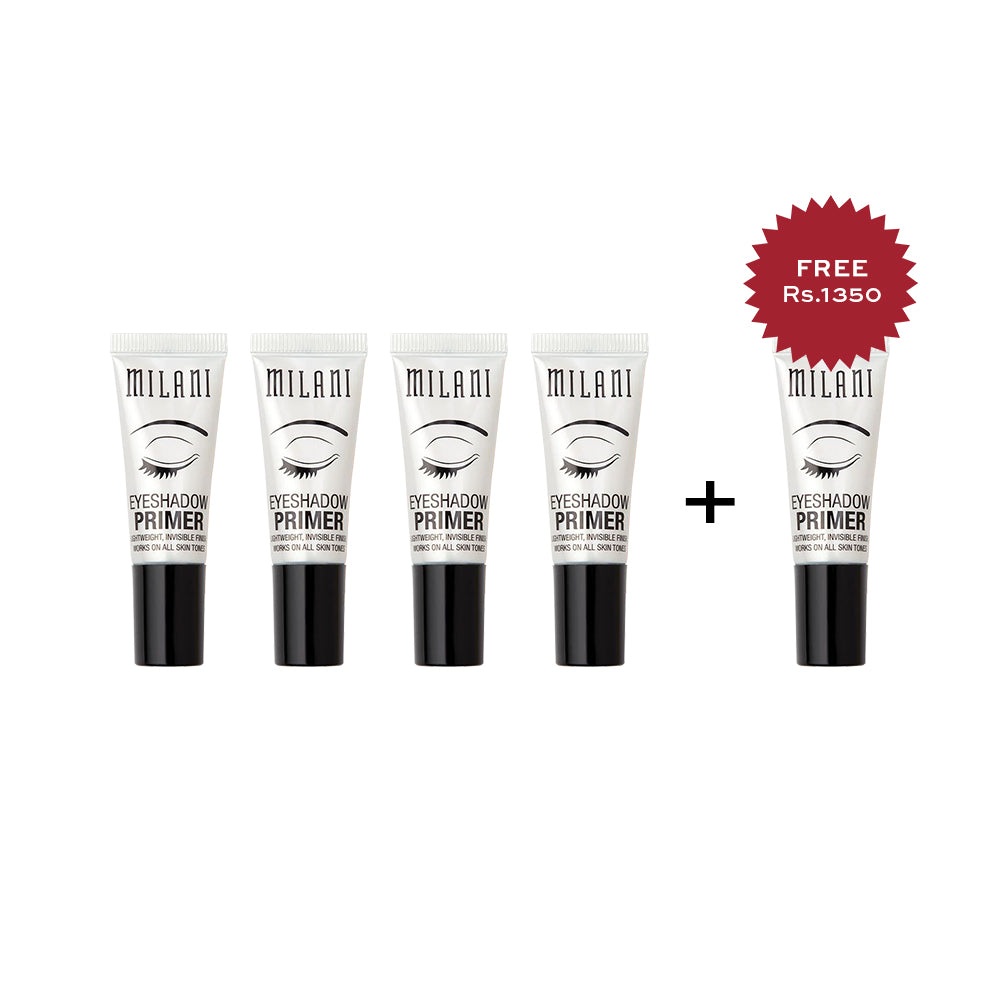 Milani Eyeshadow Primer Nude 4pc Set + 1 Full Size Product Worth 25% Value Free