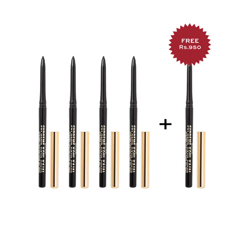 Milani Supreme Kohl Kajal Eyeliner - Blackest Black 4pc Set + 1 Full Size Product Worth 25% Value Free